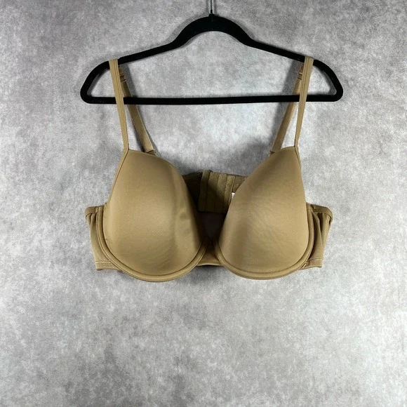 Lane Bryant Cacique Push Up Bra Womens Size 42DDD Brown Underwire Seamless - Picture 1 of 4